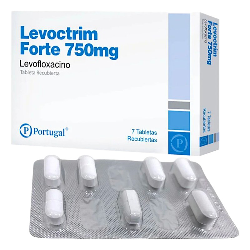 LEVOCTRIM FORTE (levofloxacino) 750mg x 7 TAB. Lab. PORTUGAL