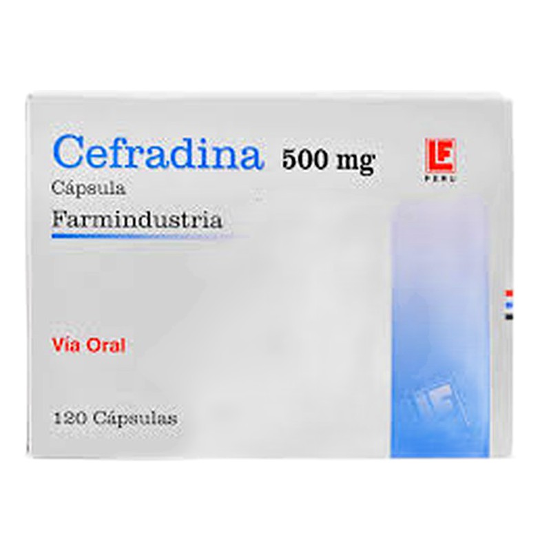 CEFRADINA 500mg x 120 Capsulas Lab. FARMINDUSTRIA