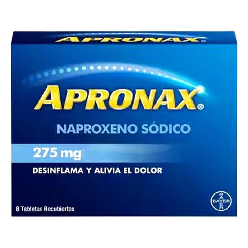APRONAX (Naproxeno) 275mg x 8 Tabletas Recub. Lab. BAYER