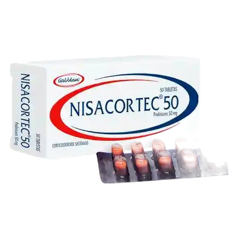 NISACORTEC (Prednisona) 20mg x 120 Tabletas Lab. GABBAN
