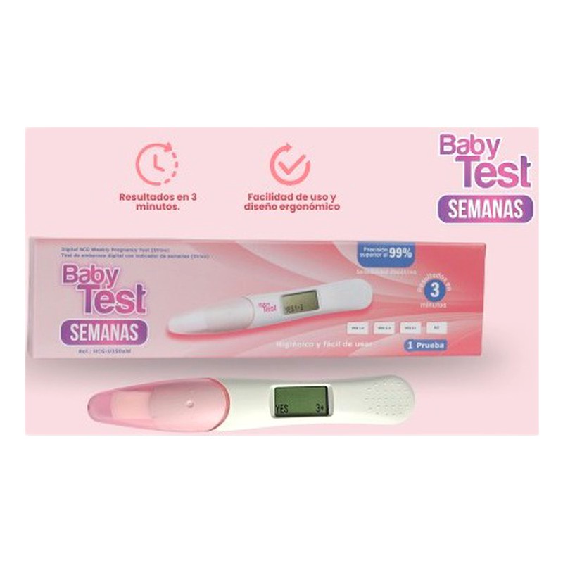 TEST EMBARAZO DIGITAL BABY TEST SEMANAS x 1Unidad