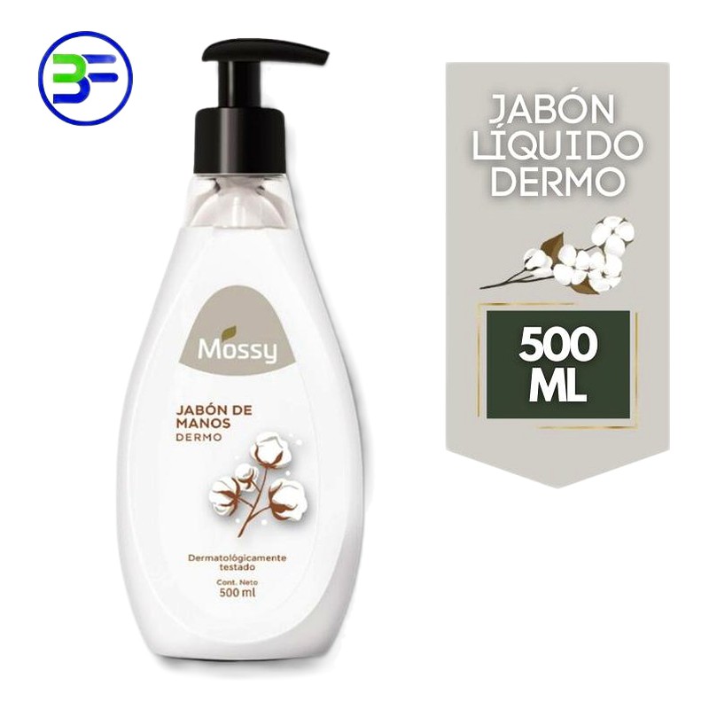 JABON LIQUIDO DERMATOLOGICO DE MANOS MOSSY Frasco x 500 ml Lab. INRETAIL PHARMA S.A.