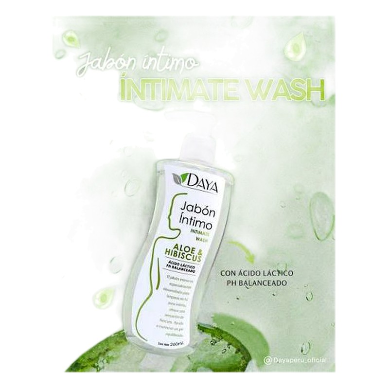 JABON INTIMO DAYA ALOE &amp; HIBISCUS Frasco x 260 ml Lab. QORY SAC