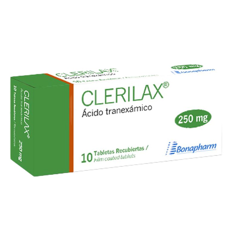 CLERILAX (Ácido Tranexámico) 250mg X 10 TABLETAS