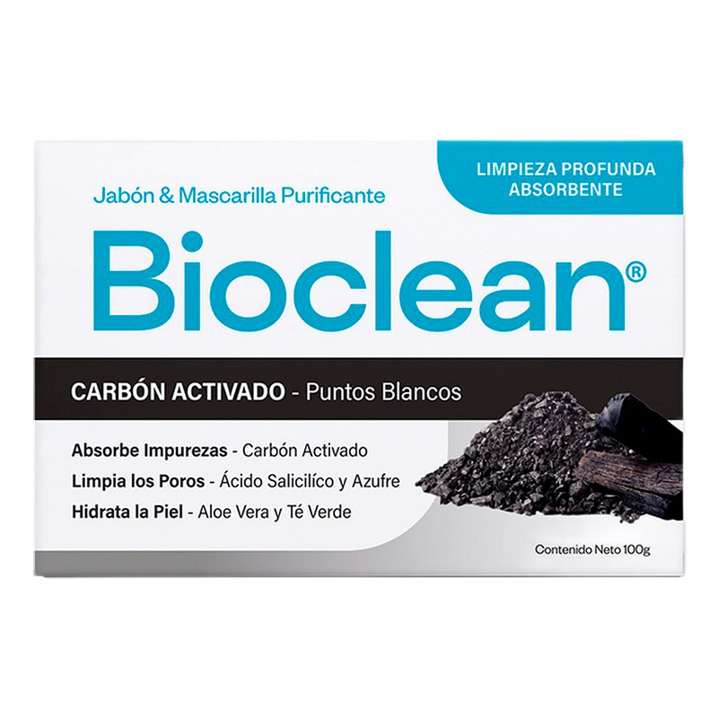 JABON MASCARILLA BIOCLEAN CARBON ACTIVADO Barra x 100 g Lab. GOBRA