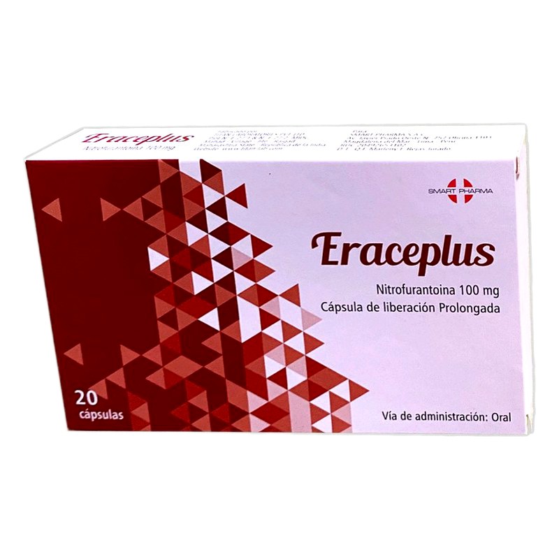 ERACEPLUS XR (Nitrofurantoina) 100 mg x 20 Capsulas de Liberación Prolongada Lab. SMART