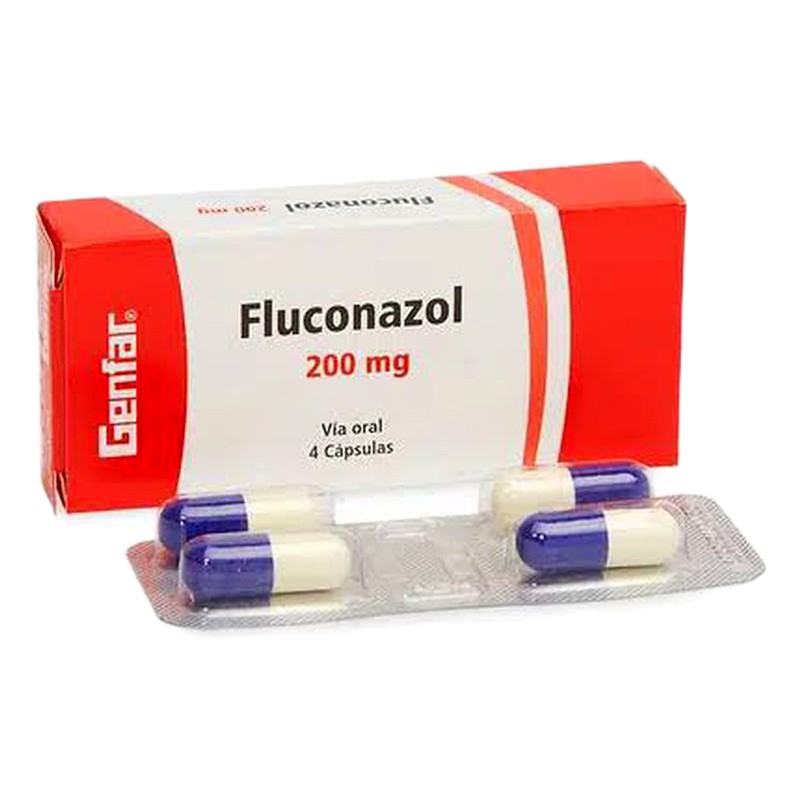 FLUCONAZOL 200 mg x 4 Capsulas Lab. GENFAR
