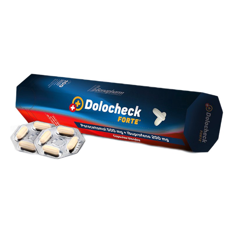 DOLOCHECK FORTE  500mg+200mg x 100 Capsulas Blandas Lab. BONAPHAR