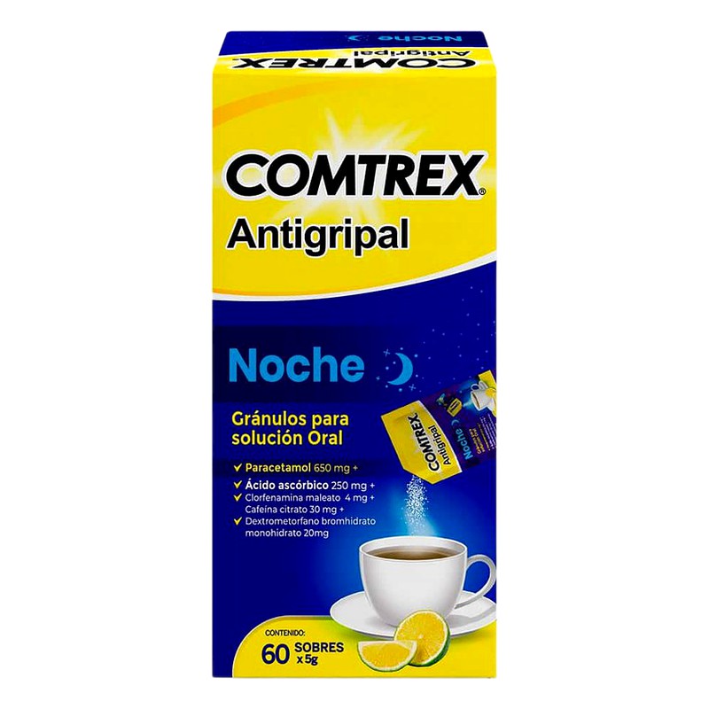 COMTREX  ANTIGRIPAL NOCHE Polvo Para Solución Oral x 60 Sobres x 5 g Lab. PORTUGAL