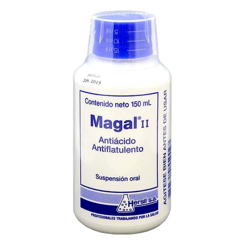 MAGAL II (Hidroxido de Aluminio + Hidróxido de Magnesio) 400 +400 mg/5ml Suspensión Oral x 150 ml Lab. HERSIL