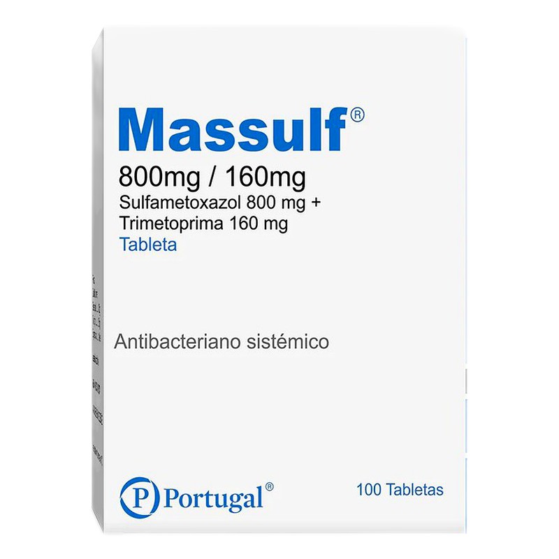 MASSULF 800 mg/160 mg x 100 Tabletas Lab. PORTUGAL