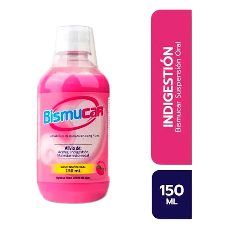 BISMUCAR (Subsalicilato de bismuto) 87.33 mg/5 ml Suspensión x 50 ml Lab. EUROFARMA