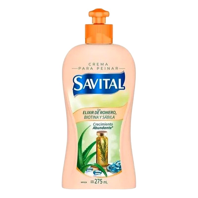CREMA PARA PEINAR SAVITAL ELIXIR DE ROMERO Frasco x 275 ml