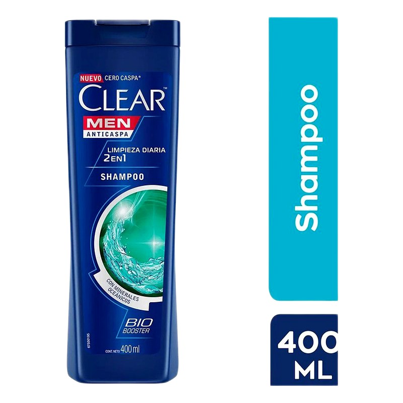 SHAMPOO CLEAR MEN LIMPIEZA DIARIA 2 EN 1 Frasco x 400 ml Lab. UNILEVER (UNIL)
