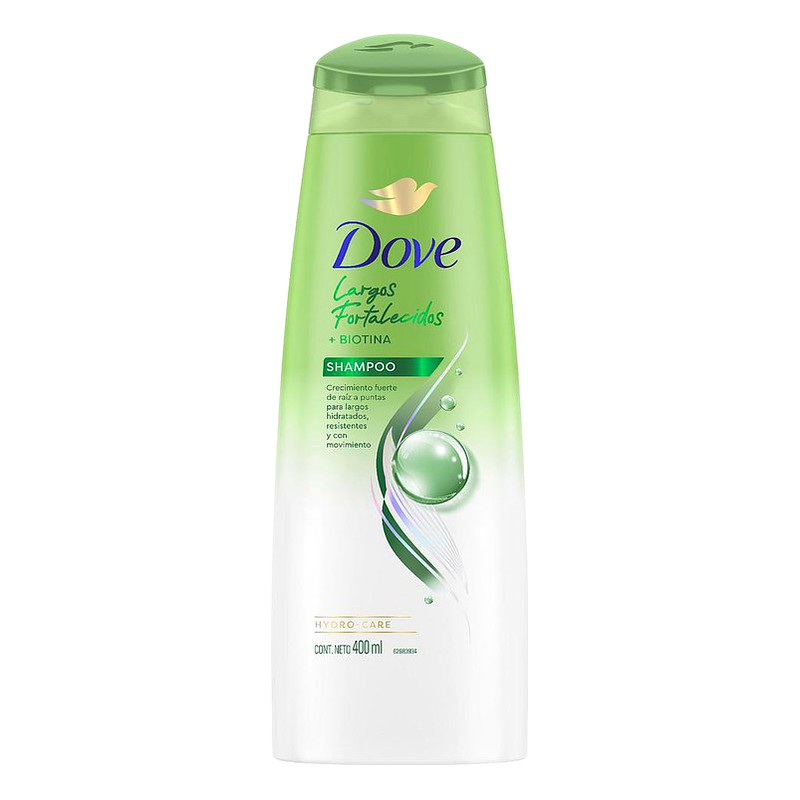 SHAMPOO DOVE LARGOS FORTALECIDOS + BIOTINA Frasco x 400 ml
