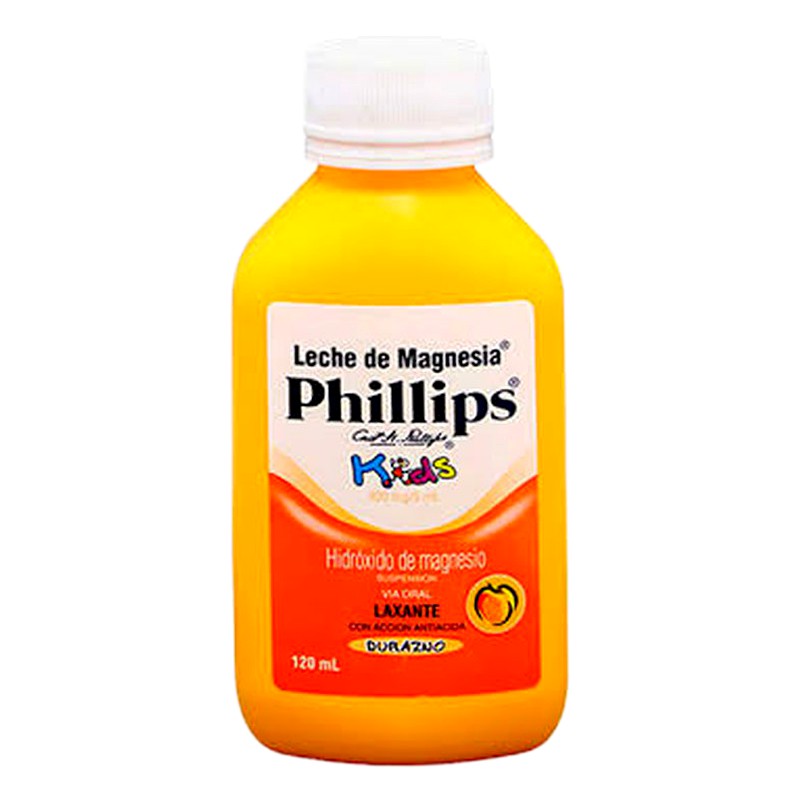 LECHE MAGNESIA KIDS DURAZNO 400 mg/5 ml Suspensión Oral x 120 ml